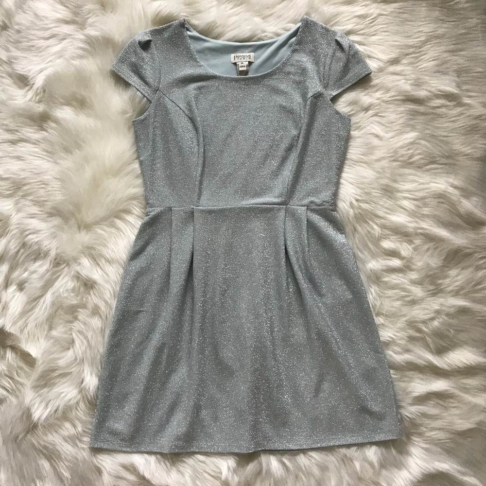 En Focus Studio Baby Blue Skater Dress (HP!)